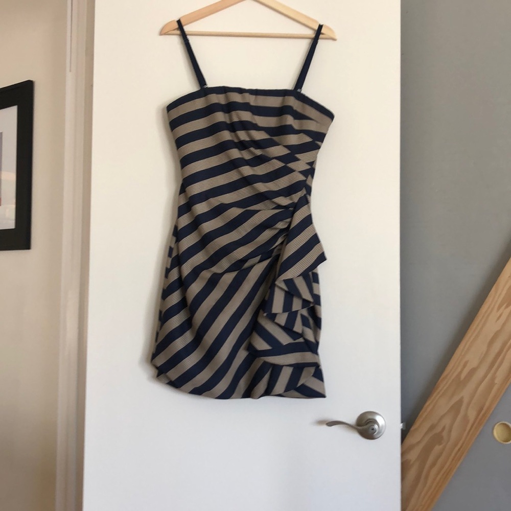 Beautiful strapless (optional) striped dress